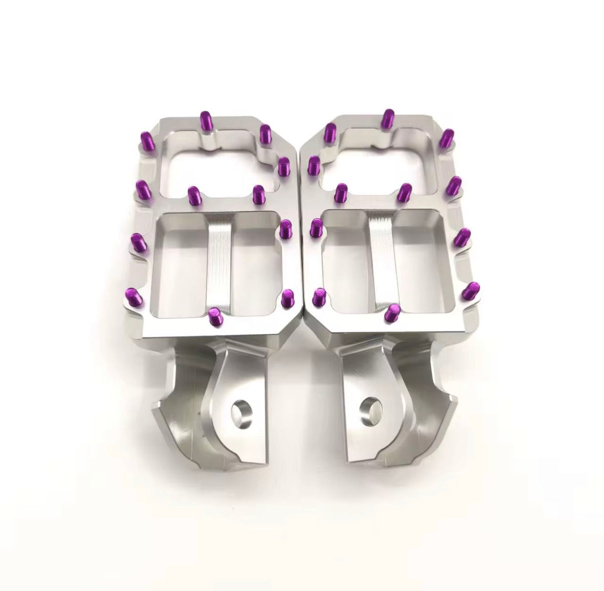 Chrome Surron upgraded pegs